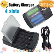 TAMAKO Intelligent Battery Charger Stable Rechargeable LED Indicator Fast Charging Dock for Rechargeable Battery AA AAA 1.5V Alkaline Battery