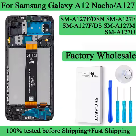 SM-A127F A127M A127U Premium Lcd For Samsung Galaxy A12 Nacho Display Touch Screen Digitizer Panel A