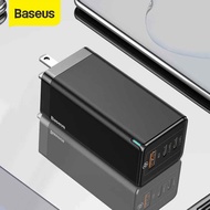 BASEUS เครื่องชาร์จขนาดกะทัดรัดพร้อมสาย US Plug GAN Pro Fast Charger 65W Quick Charge 4.0 3.0 USB C 