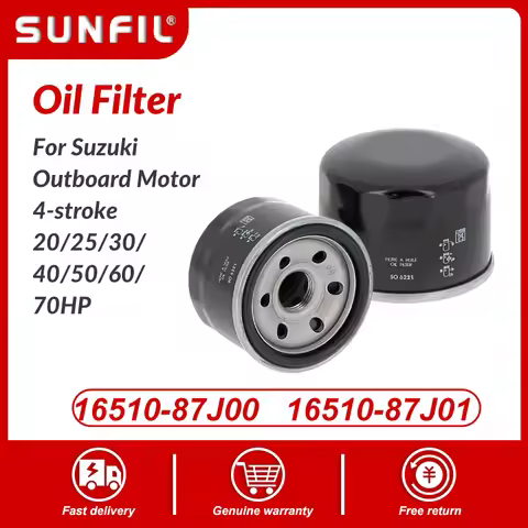 16510-87J00 16510-87J01 Oil Filter For Suzuki Outboard Motor 4-stroke 20/25/30/40/50/60/70HP