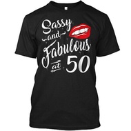 50Th Birthday Gift Sassy And Fabulous 50 T-Shirt
