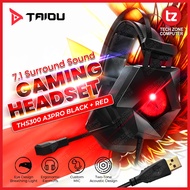 Taidu THS300A3 (Red) 7.1 Surround Sound 50mm driver Ergonomic Gaming Headset with Mic