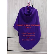 PRELOVED TUDUNG DARJAH 3 4 PURPLE PPS | HIJAU TKRS SEKOLAH RENDAH