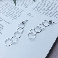 Ordo Circle Drop Earrings 925 Silver / korea korean fashion accessories jewelry jewellry item jewel 