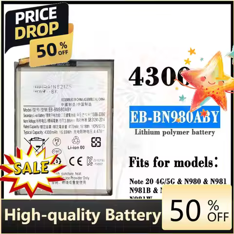 SWZY 4.47V 4300mAh/4500mAh for Samsung Galaxy Note 20 EB-BN980ABY N980 N981U1N981W/Galaxy Note 20 Ul