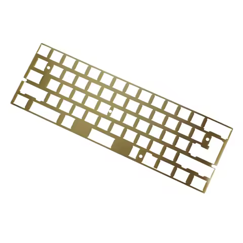 CNC PVD Brass Plate Universal For GH60 60% Keyboard DIY Support ISO ANSI WKL