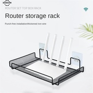 Simple And Versatile Black And White Household Storage And Collection Equipment Metal Router Storage Rack Organize Items Storage Rack Shelf Bracket Router Shelf booboom