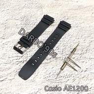 Casio AE1200 AE-1200 AE 1200 Rubber Watch Strap Casio AE1200 Premium