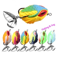 Floating Thai-style soft frog 3.5cm/7g * 5 pcs Modified double spoon Reinforced hooks Soft frog Umpa