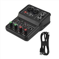 [fastour] Q-12 Sound Card Audio Mixer Sound Board Console Desk System Interface 4 Channel 48V Power 