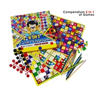 Compendium Of 5 Board Games For Multiplayer (Aeroplane/Draught/Snake/Sport/Pick Up Sticks) - 5 Quali