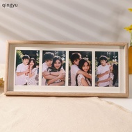 【QUSG】 8x20 Wood Picture Frame - 8x20 Photo Frame With Mat Display 4Pcs 4x6 Photos, 4x6 Picture Fram