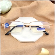 Half-rimmed glasses with 1 to 4 degree correction