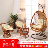 11🐱‍🐉Glider Swing Home Balcony Cradle Chair Real Rattan Basket Chair Indoor Rattan Chair Single Bird Nest Rocking Chair