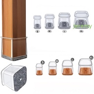 JEREMY1 Chair Leg Cover, Reduce Noise Non-Slip Chair Feet Cover, Universal Square Thickened Floor Pr