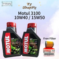 MOTUL 3100 10W40 15W50 ENGINE OIL LUBRICANT MOTUL OIL ENJINE OIL MINYAK HITAM MOTUL 5100 MYK ITAM
