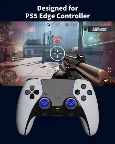 PS5 DualSense Edge 2-piece custom metal pattern thumb stick grip joystick replacement kit for PS5 Du