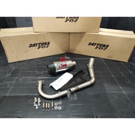 KNALPOT DAYTONA RACING GP TAPER BEAT SCOOPY KARBU BOREUP ROAD RACE 130-150cc