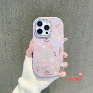 Korean Small Fresh Floral Casing For Vivo V40 Pro V25 Pro Y7s iQOO Z9 Turbo Z7 Z7X Z9X Neo 3 Flower 