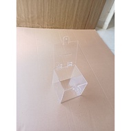 Acrylic charity box 12x12x12cm