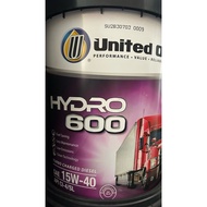 United Oil Hydro 600 SAE 15W-40 Turbo Diesel Engine Oil (CI-4/SL) 18L [HEAVY DUTY]