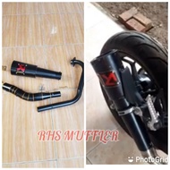 Akrapovic GP full black exhaust for vixion cbr150r cb150r r15 gsx mxking Fu ETC.