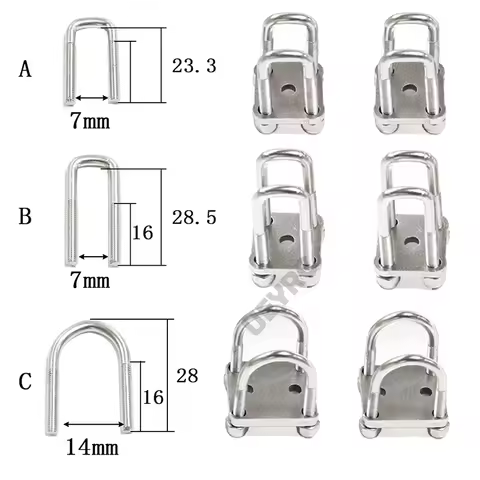 2pcs Metal U-shaped Screw Suspension Bracket for 1/14 Tamiya RC Dump Truck SCANIA 770S R620 Volvo FH