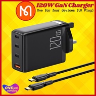 【1YrWarranty】Mcdodo 120W USB C GaN Wall Charger PD 100W 47W 20W Super Fast Charging Type C Cable Lap