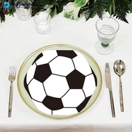 DIGIFOUNDER 20PCS Football Shaped Disposable Napkins Soccer Party Tableware for Kids Boys Sports Bir