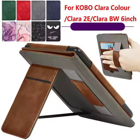 For Kobo Clara Colour Case Clara BW 2024 6inch Stand With Card Slot Funda N365 N367 N506 Cover Kobo 