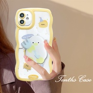 For Huawei Y9 Prime 2019 Y9s Y7A Nova Y70 Y90 9 7Pro 7SE 7 5T 6SE 4e 3i 3e Honor 8XWave Edge Cute Cartoon Chick Phone Case With Bracket