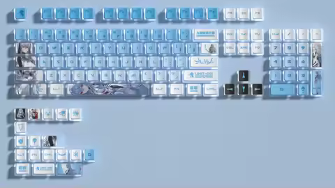 Universal OEM Pudding Keycaps 122 Keys, Compatible with Razer, Corsair, Logitech, HyperX MX Stem Mec