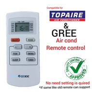 GREE TOPAIRE Air cond remote control 1HP~2.5HP