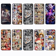 for OPPO A57 A72 A73 A74 A77 Monkey D. Luffy Business Black Border TPU Case | Low-Key & Elegant for 