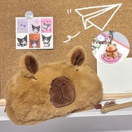 Plush Pen Bag Cute Cartoon Stationery Storage Bag Large Capacity Stationery Box Korean Stationery Kawaii Bag Pencil Cases
