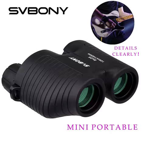 Svbony SV10 8x25 Binoculars Compact Fixed Focus Mini Portable Telescope Multi-coated Porro Prism for