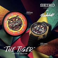 นาฬิกาข้อมือ SEIKO 5 Sports x RUKKIT “The Tiger” Automatic Limited Edition SRPJ92K (ขนาด 42.5 มม. สายสแตนเลสสีดำ พร้อมสายผ้านาโต+สายยางซิลิโคนแถมให้ในกล่อง)