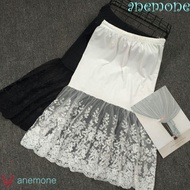 ANEMONE Lace Underskirt Slips, Flower Anti-glare Safety Skirt Petticoat, Fashion 70cm Hight Waist Ch