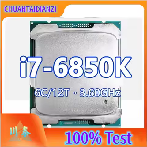 Core i7-6850K CPU 14nm 6 Cores 12 Threads 3.6GHz 15MB 140W processor LGA2011-3 for X99 motherboard i