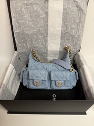 Chanel hobo Chanel 25 bag chanel 牛仔 denim hobo
