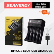 BMAX 18650 Battery 4 Bay Fast Charge/3.7V Li-ion TR IMR 10440 14500 16650 14650 18350 18500 16340(RC