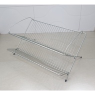 Large Stainless Steel Collapsible Kitchen Dish Rack Metal Dish Drying Rack Table Storage Dish Rack