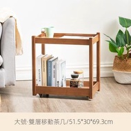 可移動小型茶几沙發邊幾邊櫃家用客廳邊桌迷你角幾方幾茶臺收納櫃  規格 茶色移動邊幾（大號）
