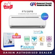 Daikin [ WIFI ] R32 Non-Inverter Smart Control Air Conditioner - 1.0HP FTV28PB +FREE GIFT DAIKIN CALENDER 2024