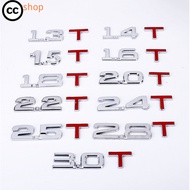 CC 3D metal car sticker 1.8T car label 1.5T displacement sticker 2.0T label V6 letter sticker 4WD