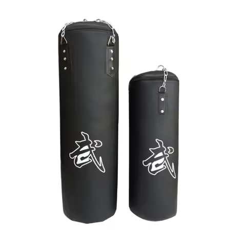 Height 60 to 120cm Sanda Boxing Training PU Leather Empty Sandbags,Fitness Sand Bag Punching Bag,PU