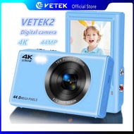 VETEK2 4K Digital Camera Retro Camera 44MP 2.4 HD Screen Travel Camera