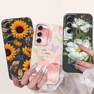 For Samsung Galaxy A34 A54 Beautiful Tulip Sunflower Butterfly Pattern Case Samsung A34 A54 Soft Sil