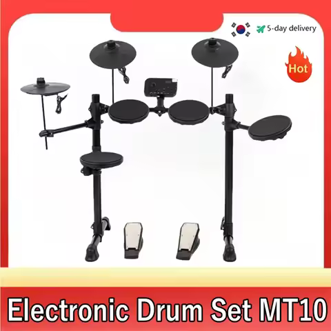 Electronic Drum Set MT10 Convenient 5-drum, 3-cymbal all-silicone Electronic Drum Kit 180 tones USB,
