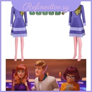 Scooby-doo Cosplay Costume For Women Daphne's Polyester Vibrant Dress